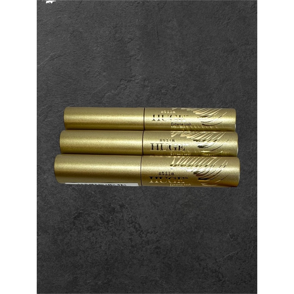 Stila HUGE Extreme Lash Mascara Lot of 3 0.2oz Black New Volumizing Lengthening